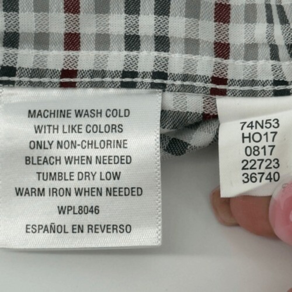 Tasso Elba Plaid Button-Up Shirt‎ L - Picture 7 of 7